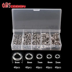 Obsession HT001 Anillos Divididos Planos Acero Inoxidable – Doble Bucle