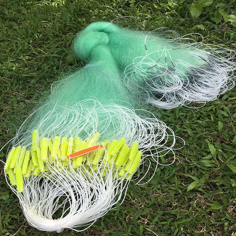 Red de seda verde en nailon para pesca - imagen 2