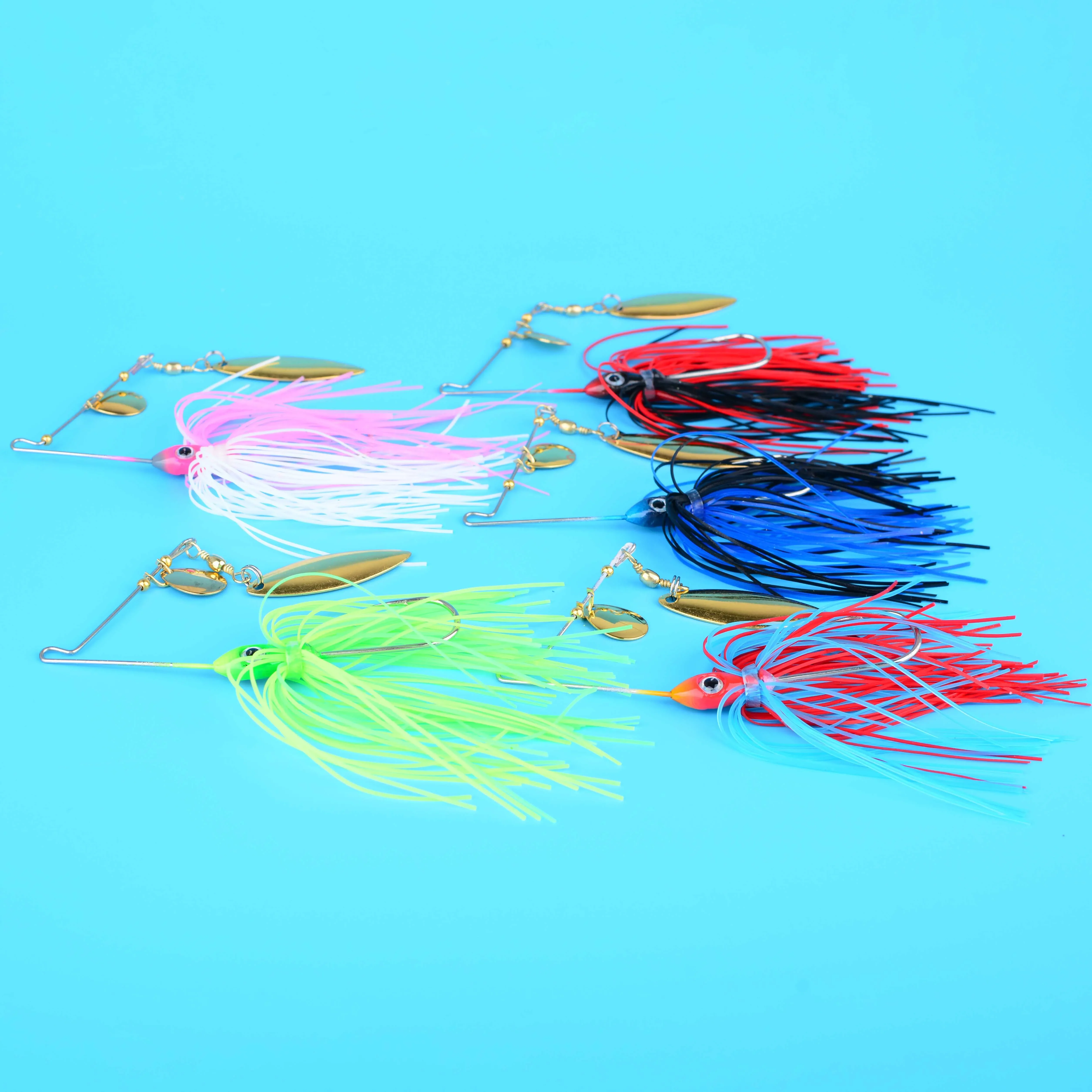 Cebo artificial de metal con lentejuelas tipo spinnerbait