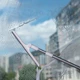 Limpiador de vidrios giratorio extraíble para baño, espejo y ventana