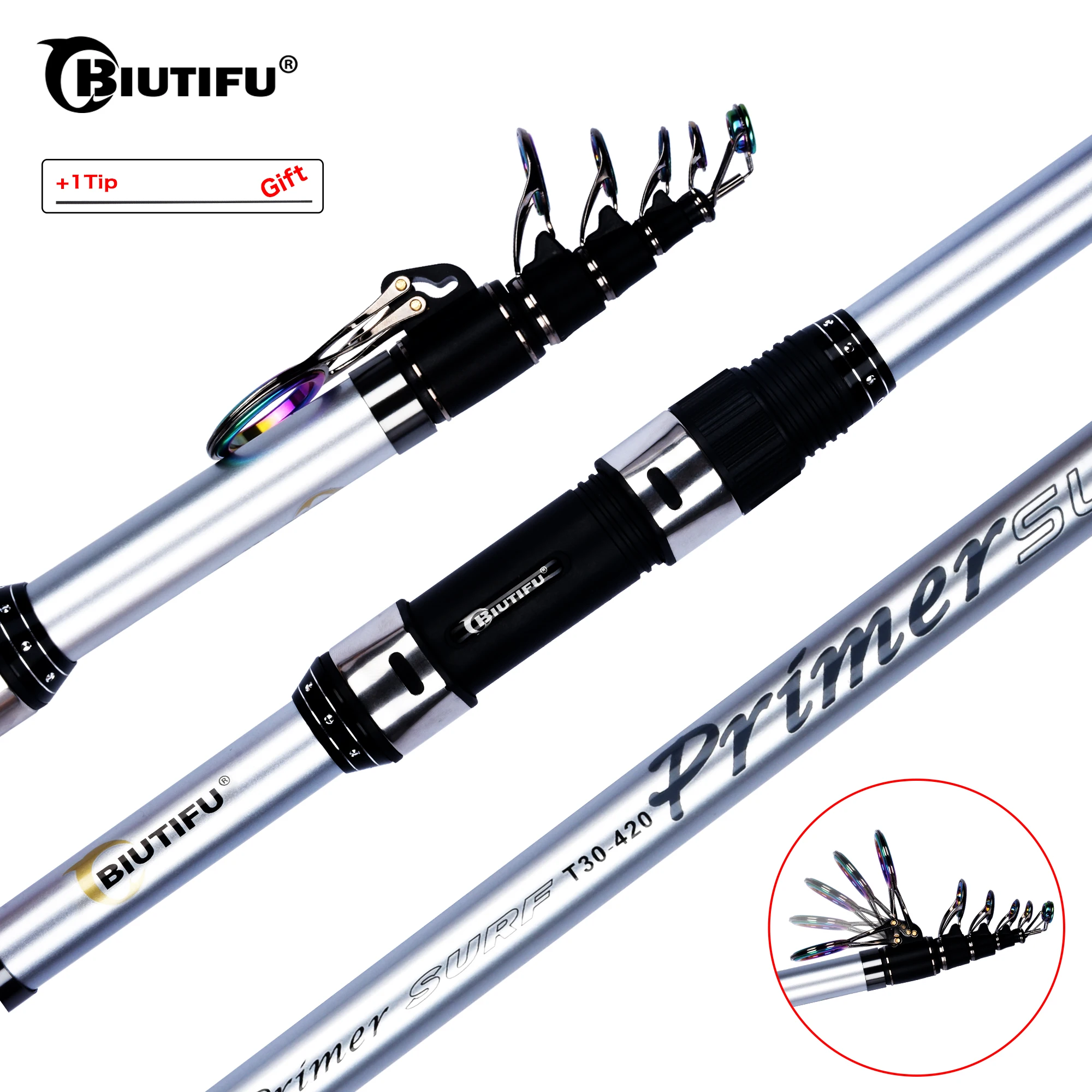 Caña Telescópica Surfcasting Biutifu 5,3m 60-150g