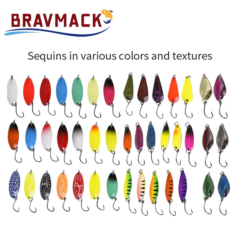 BRAVMACK señuelos giratorios mini de metal para trucha y lubina - imagen 2