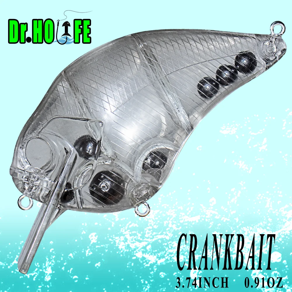 Dr.Holife Crankbait flotador sin pintar con sonajero para pesca