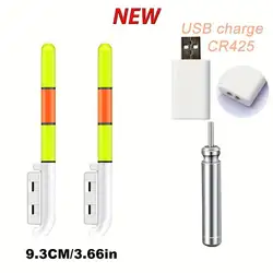 Caña de pescar electrónica flotador luminoso batería USB impermeable