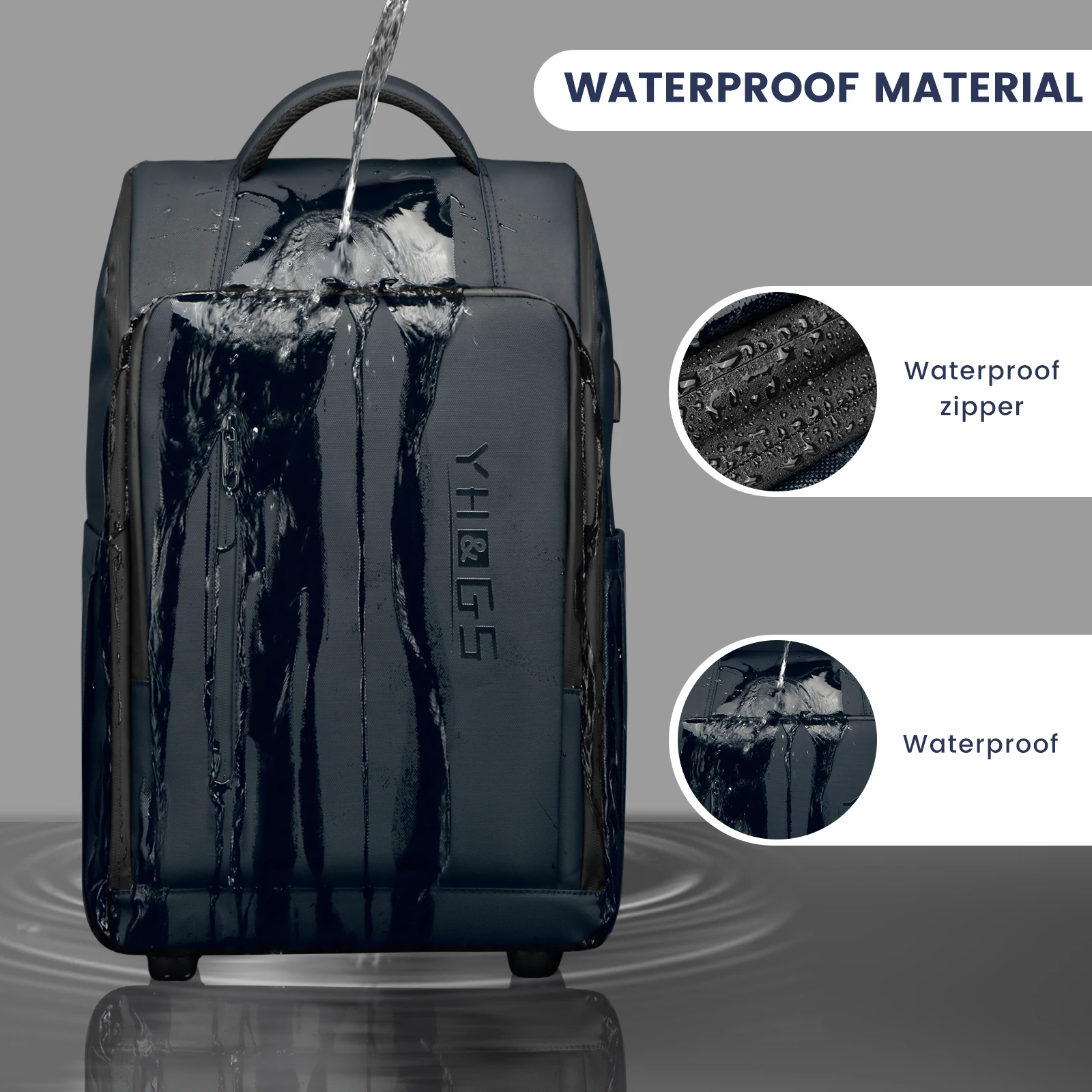 Mochila de cabina con ruedas impermeable para portátil - imagen 2