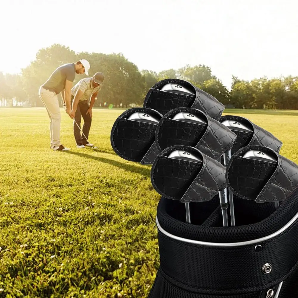 Funda protectora cuero PU para cabeza de palo golf al impacto - imagen 3