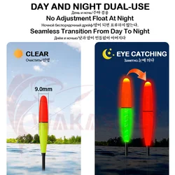 Flotador LED de alta sensibilidad para pesca nocturna en roca