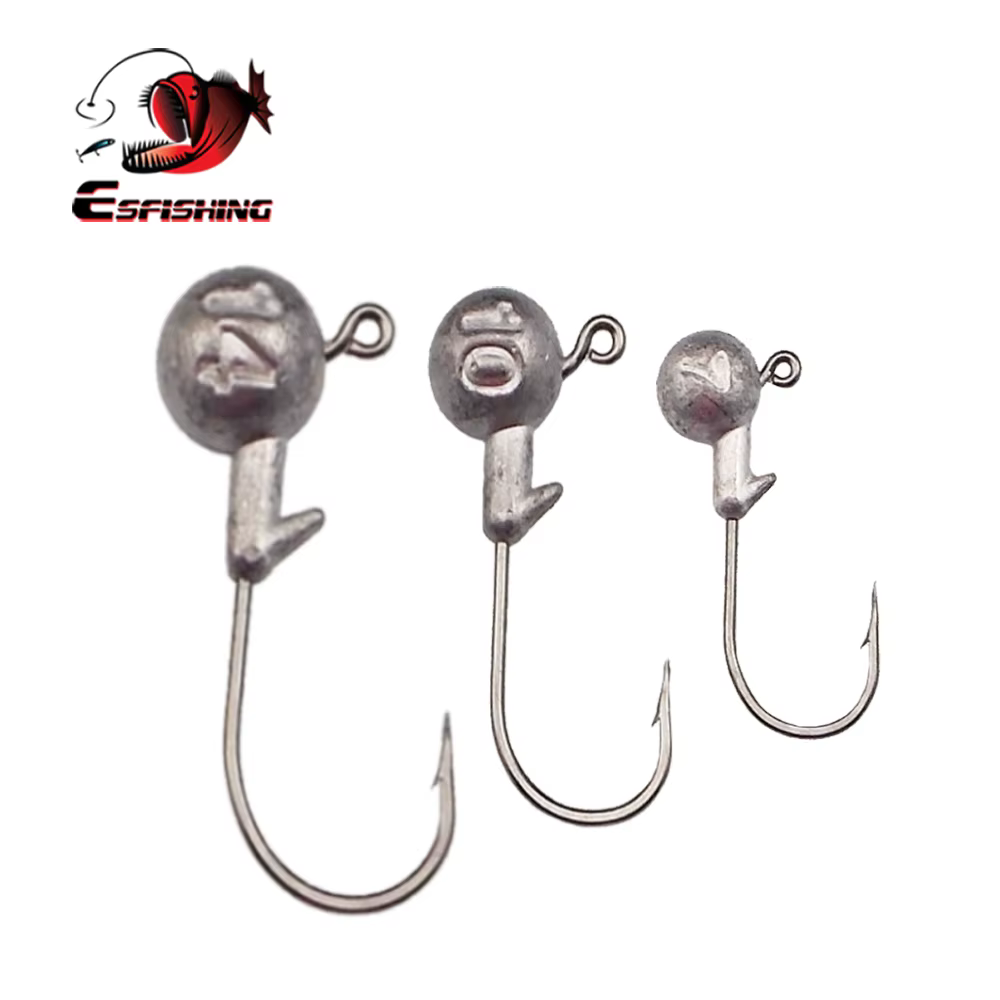 Anzuelos Jig Head ESFISHING – Pesos 3g a 14g para vinilo