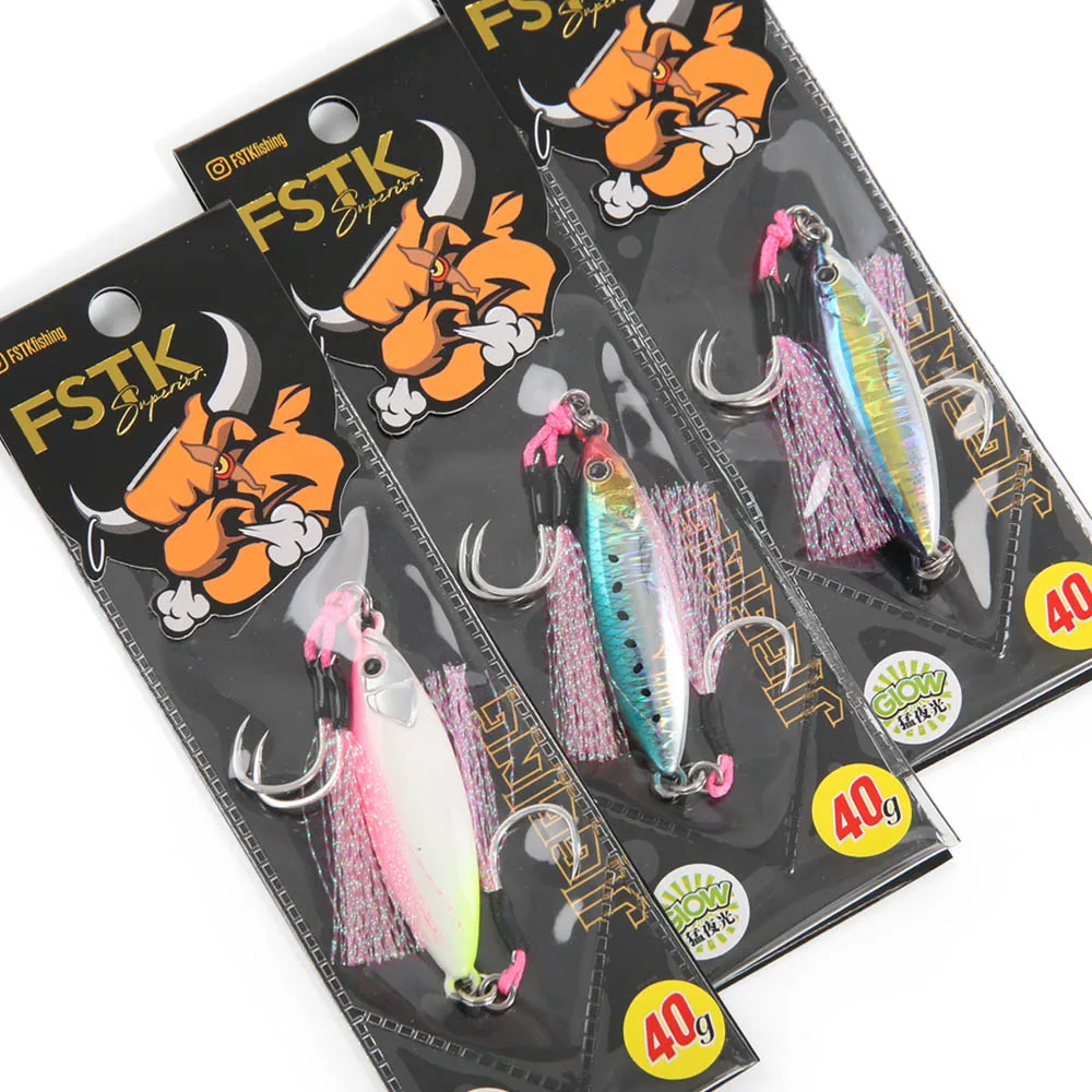 FSTK Tuna señuelo con gancho de asistencia – slow jig lubina - imagen 5