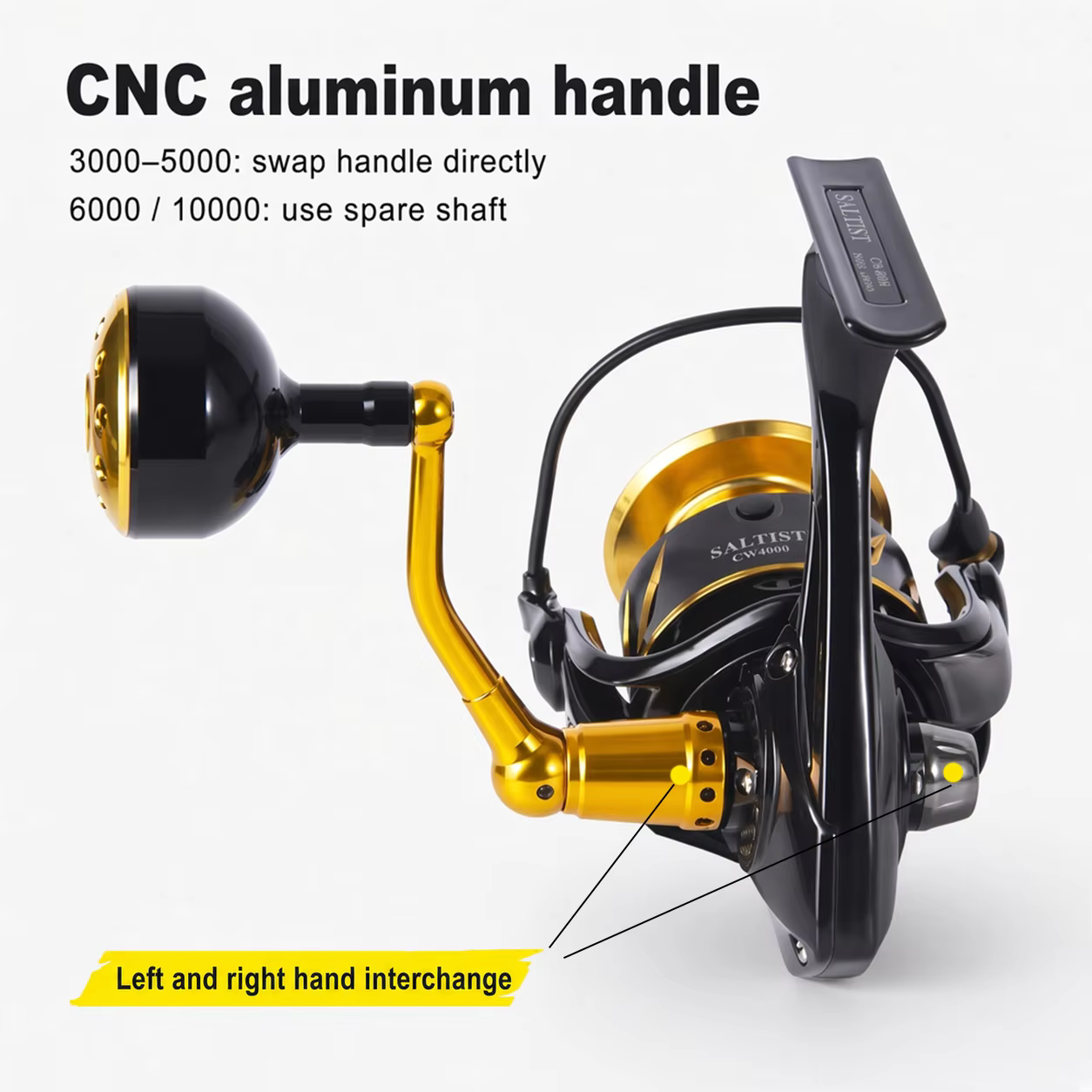 Carrete Spinning Lurekiller – 35kg arrastre, 10 rodamientos BB - imagen 3