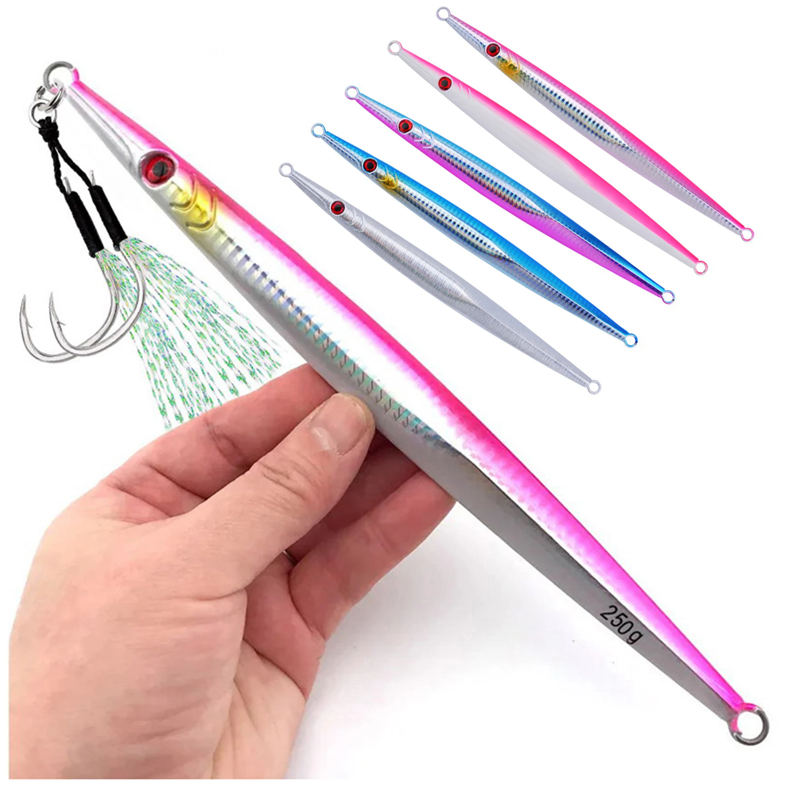 Jig 60g luminoso para mar – Hundimiento rápido y agitación lenta - imagen 4
