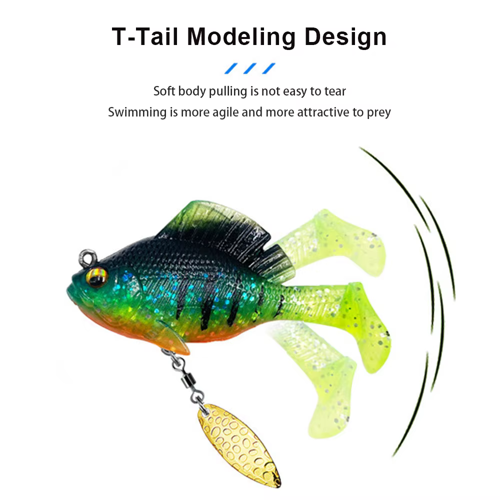 Hanlin swimbaits Bluegill con lentejuelas 360 para Sunfish y Bass - imagen 2