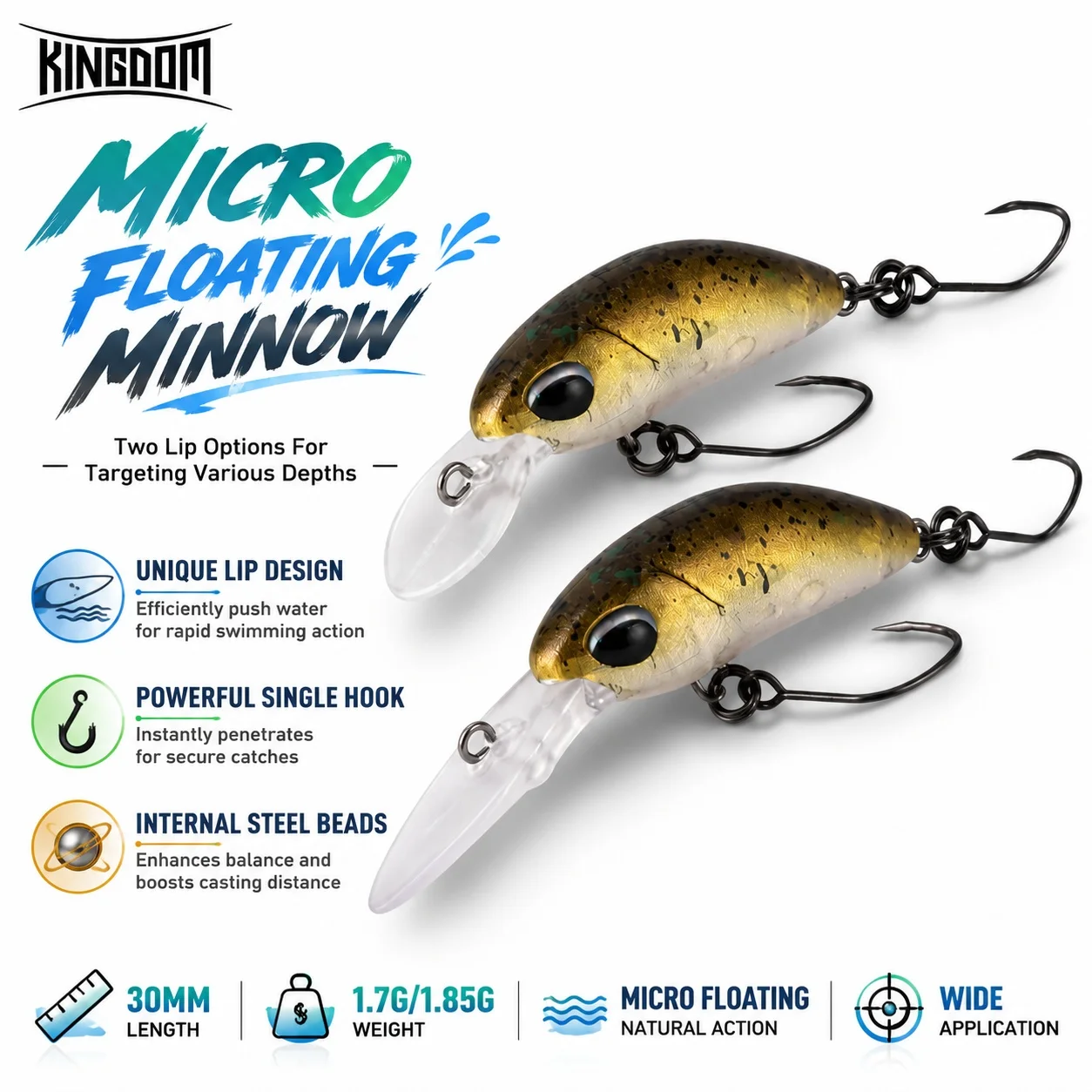 Kingdom Micro Expert – Señuelo crankbait para lubina y trucha - imagen 2