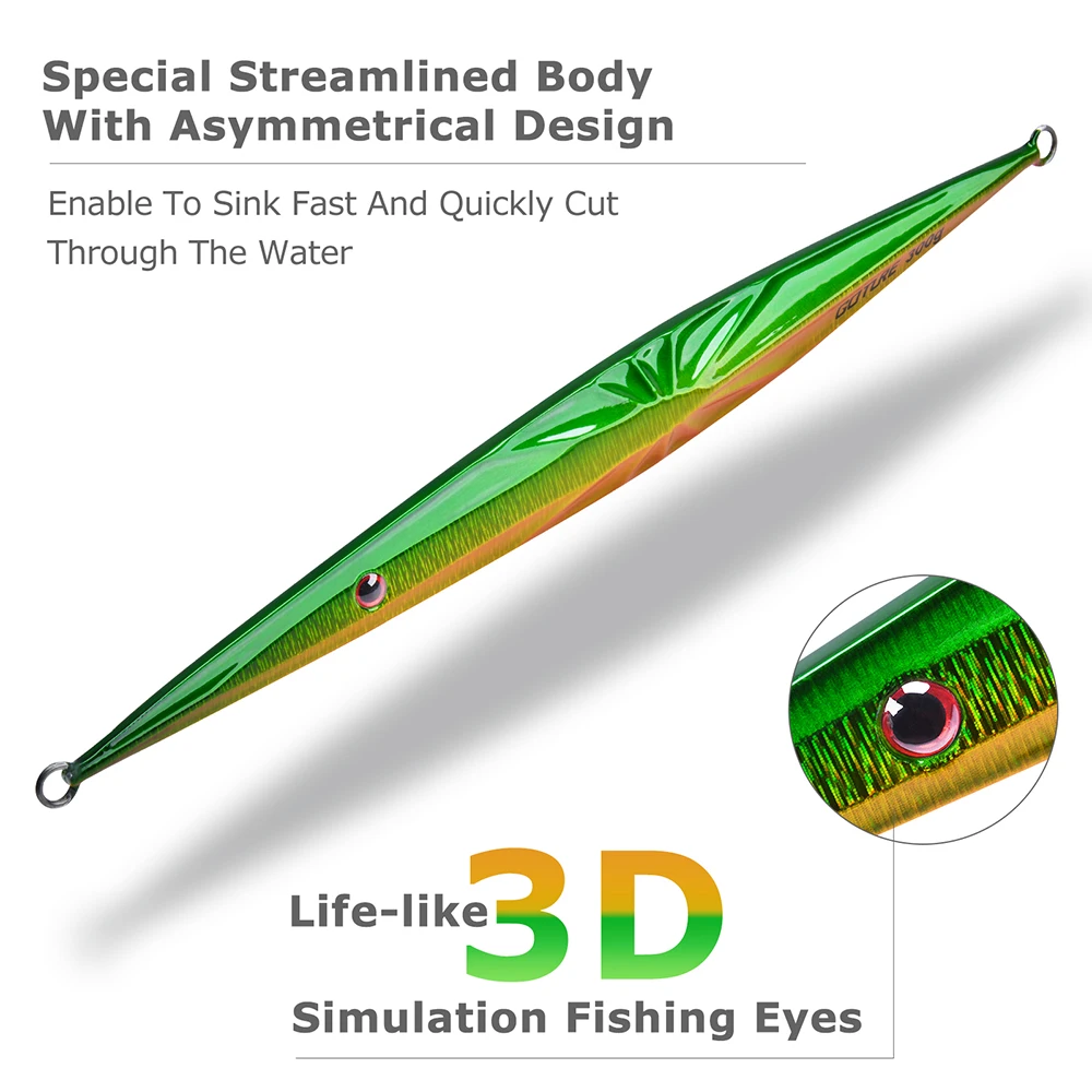 Jig metálico electrochapado para pesca