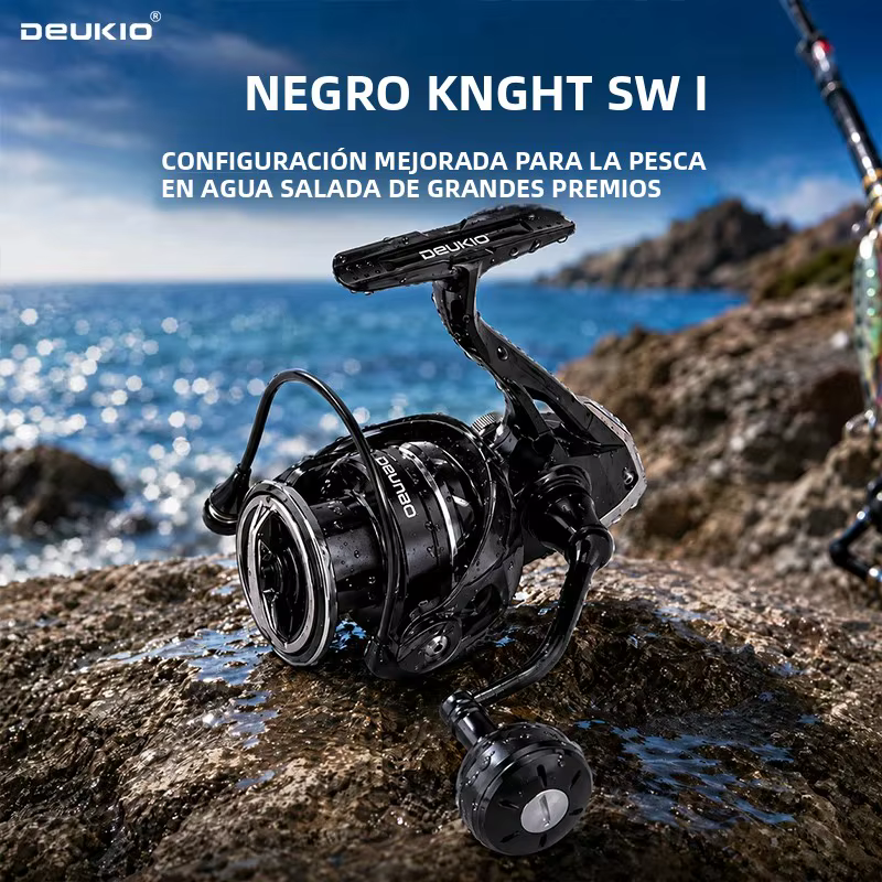 Carrete de Pesca DEUKIO Empuñadura Metálica – Relación 5.2:1 - imagen 3