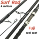 EXTERA Caña carbono spinning surfcasting con portacarretes Fuji