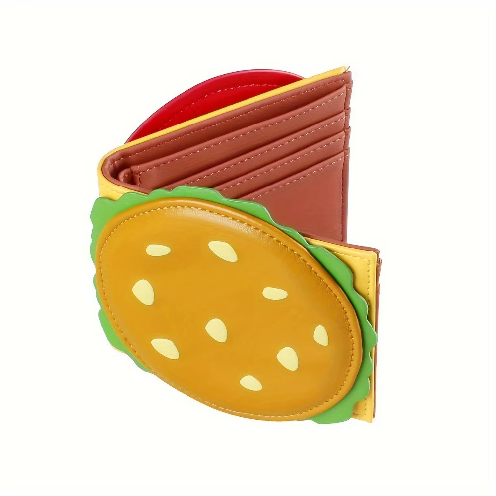 Tarjetero hamburguesa de polipiel con monedero multifunción - imagen 4