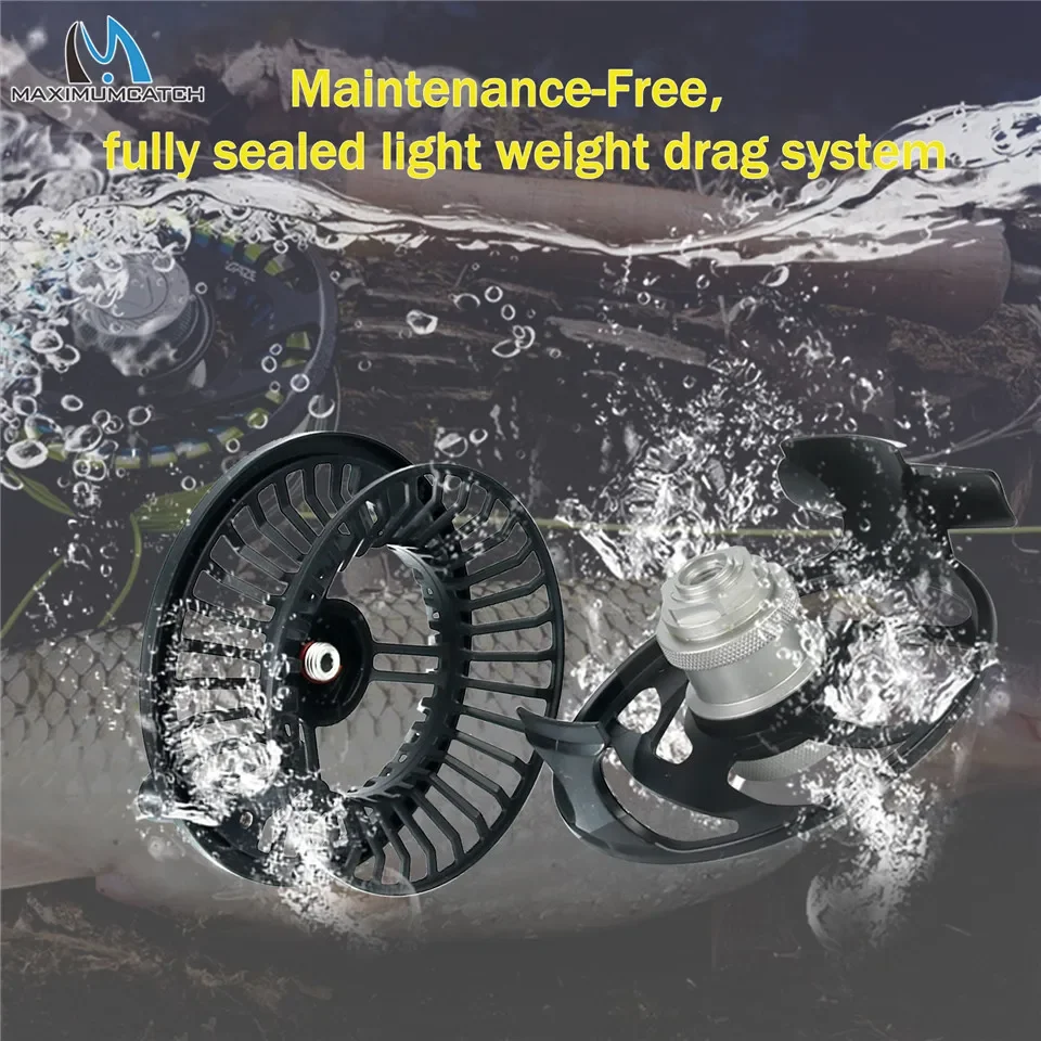 Carrete de mosca MAXIMUMCATCH con freno sellado CNC para trucha - imagen 4