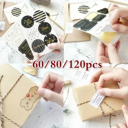 Adhesivos decorativos con frases clásicas estilo dorado para regalo