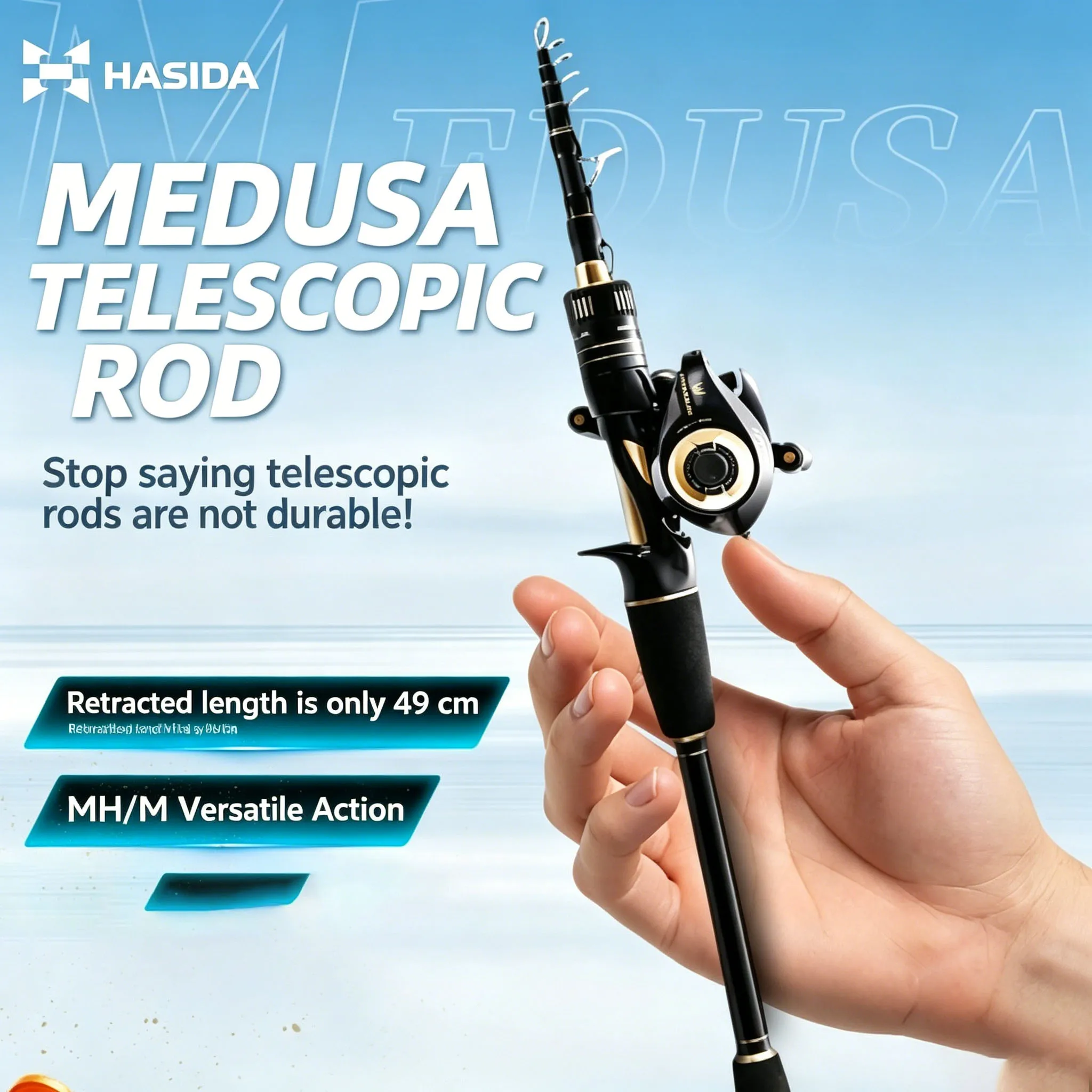 Histar Medusa Tele Spin – Caña telespin para spinning y baitcasting