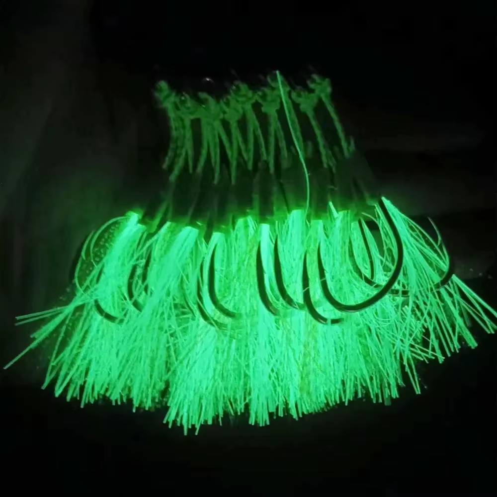 Anzuelos de acero carbono para jigging lento - Doble púas y brillo - imagen 4