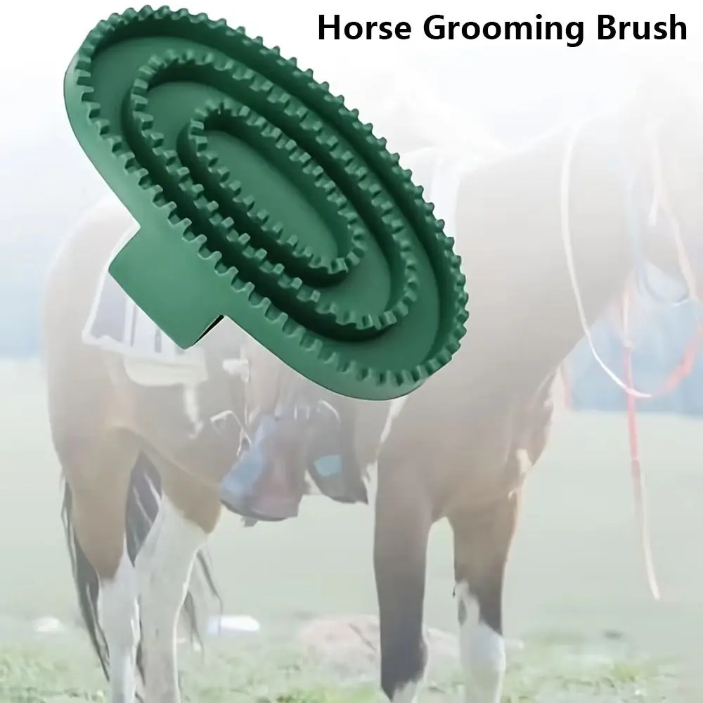Cepillo desenredante de goma para caballos: masaje y aseo diario - imagen 3