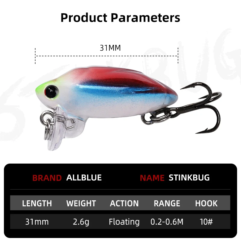 ALLBLUE Camenusi crankbait flotante para trucha en arroyos - imagen 4