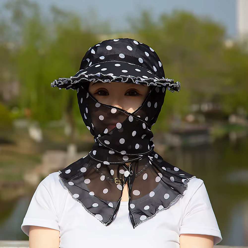 Detalle del ala ancha protectora del sombrero