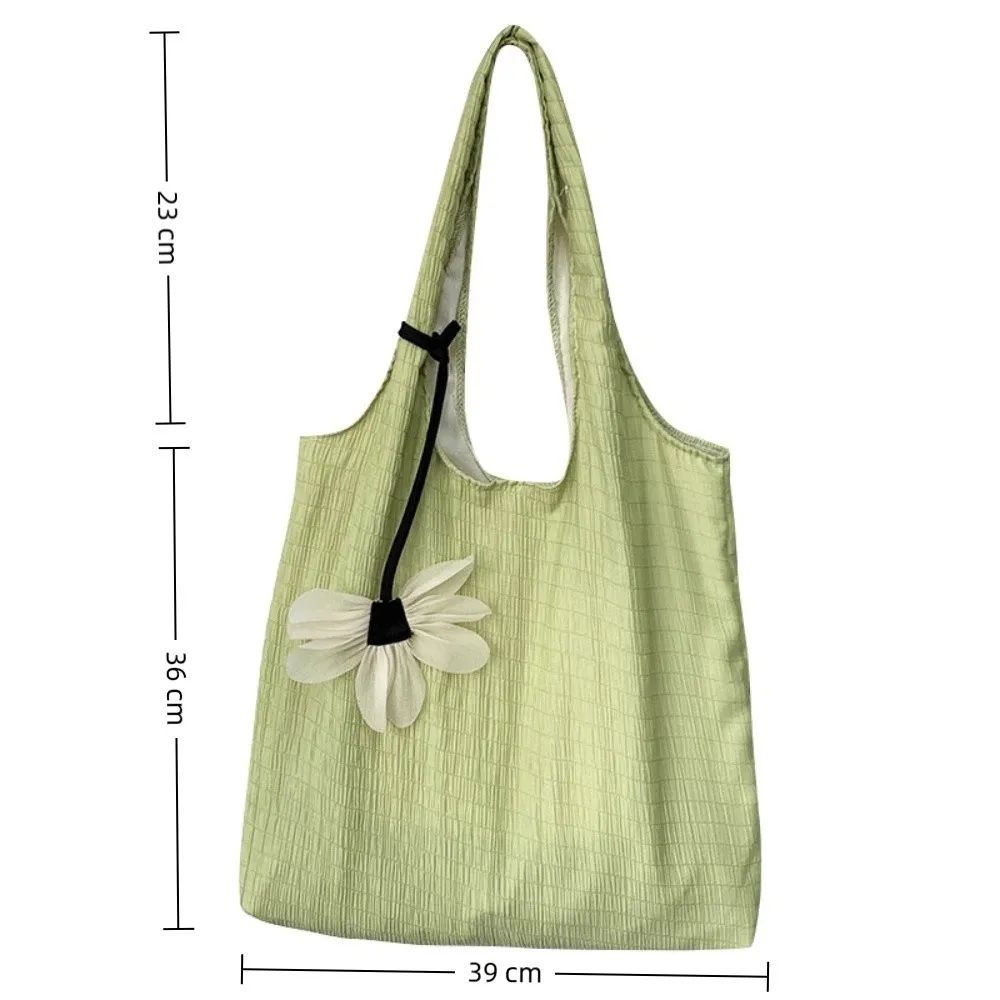 Bolso de hombro INS liso con colgante floral, gran capacidad mujer - imagen 5