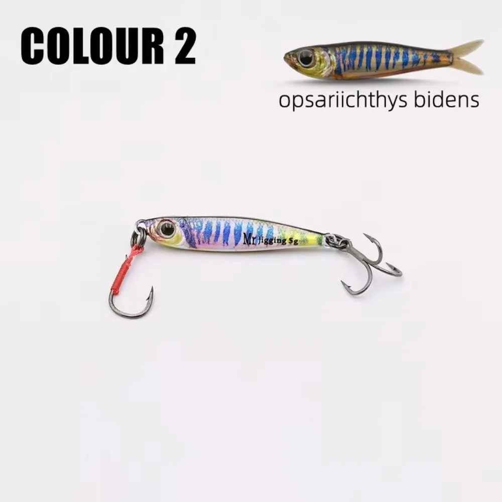 Señuelo micro jigging tipo cuchara biónica lentejuelas 3D - imagen 3