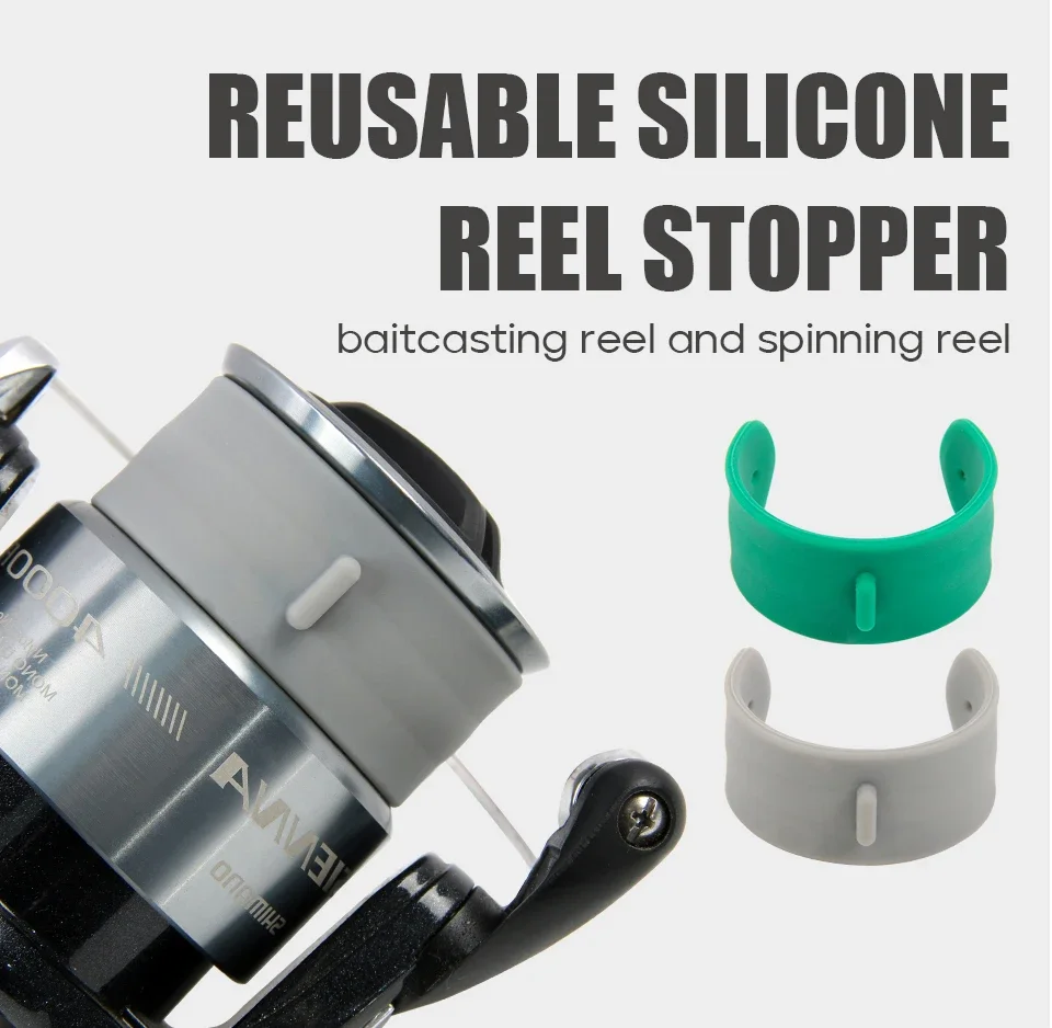Tapón de carrete de silicona para pesca