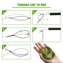 Goture línea para tenkara trenzada de pesca con mosca