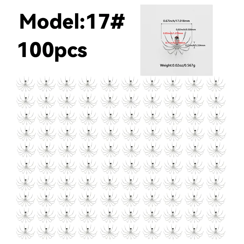 Paquete de 100 anzuelos