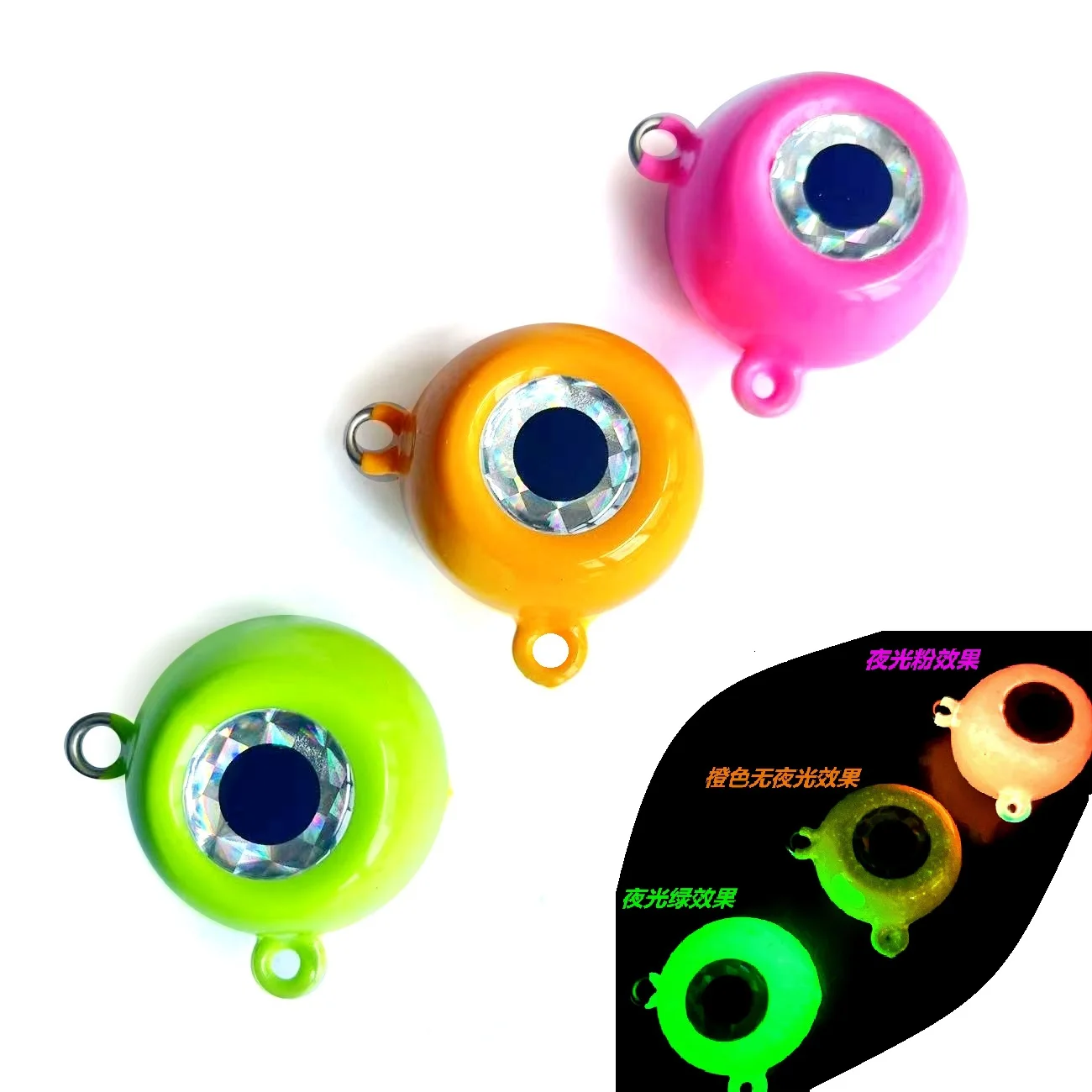 Jig Splay con falda y ojos 3D para pesca de fondo
