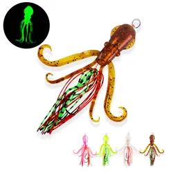 Señuelo pulpo de vinilo con faldas para trolling en mar