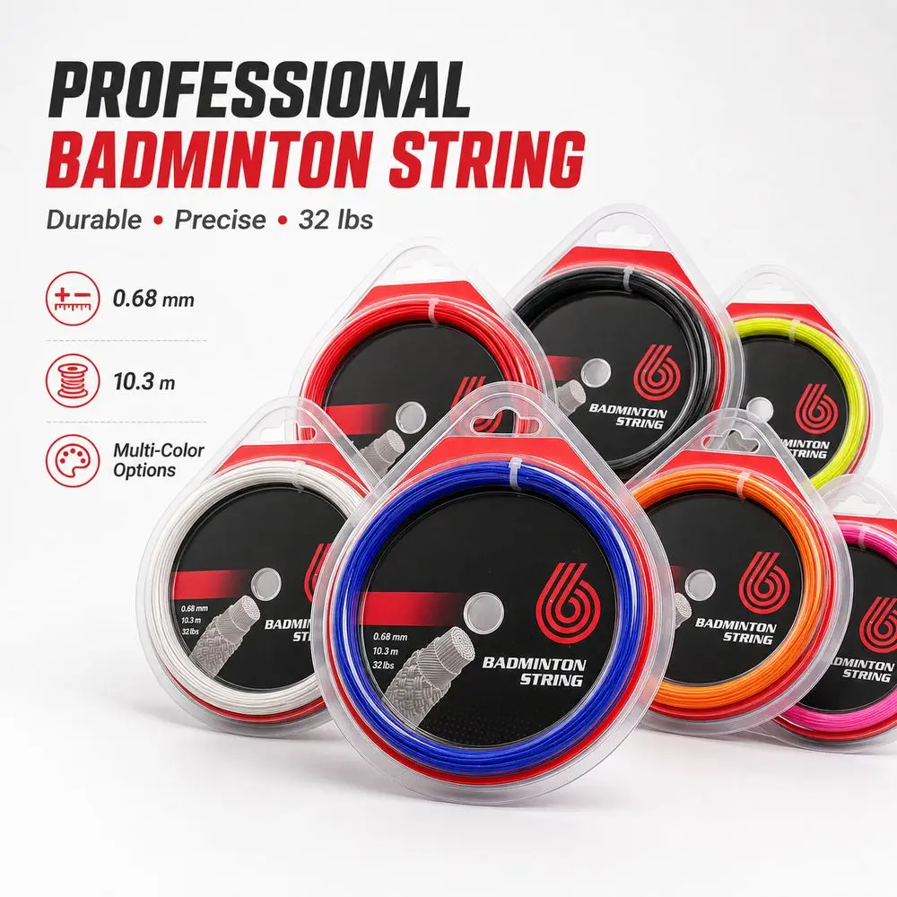 Cuerda de bádminton nanofibra carbono profesional – Encordado seguro - imagen 2