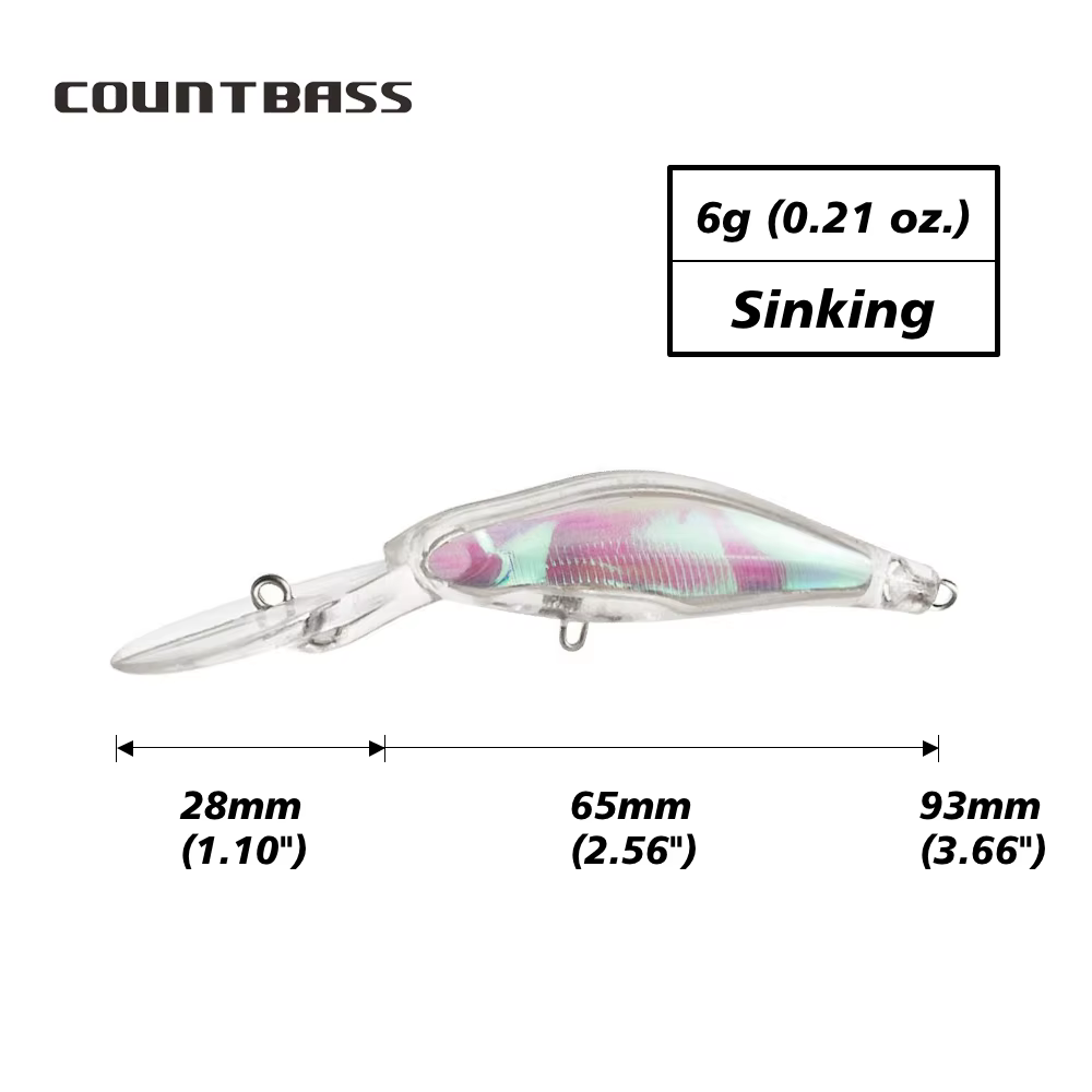 Countbass Wobbler blanco 3D – Señuelo duro para depredadores - imagen 4