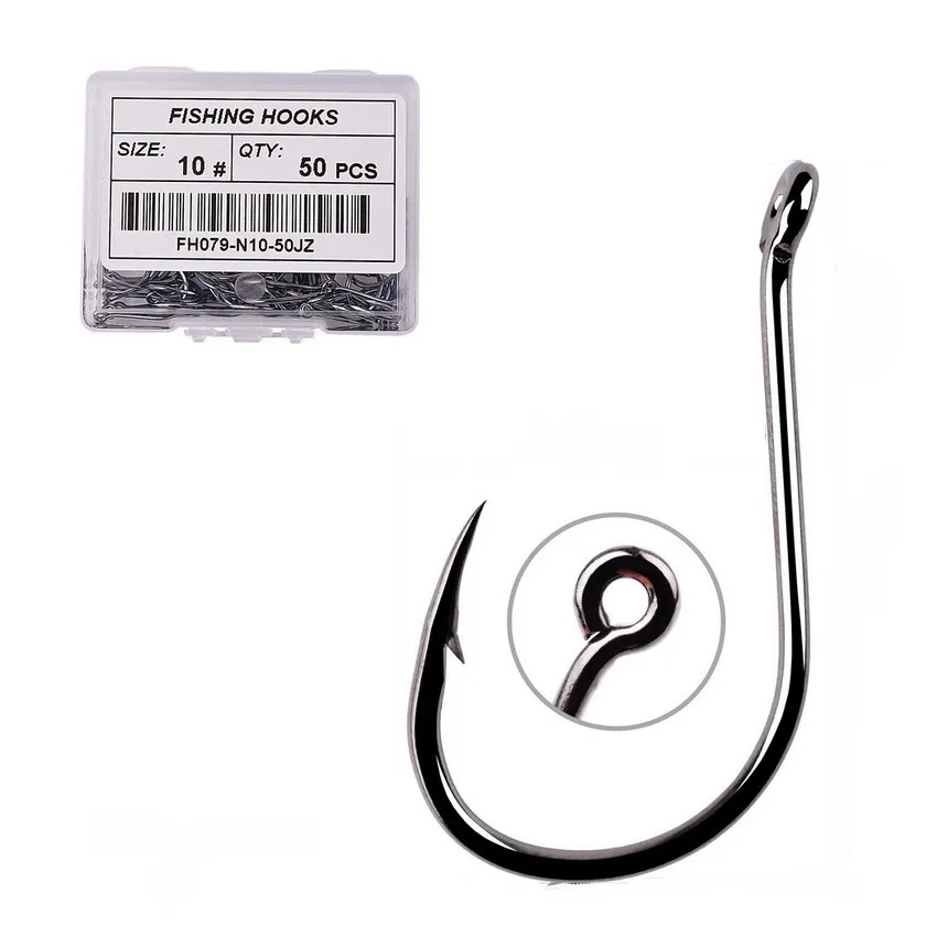 Anzuelos acero inoxidable alto carbono con púas para pesca carpa