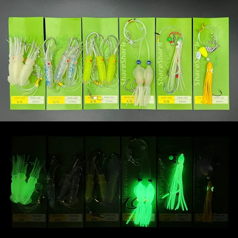 Señuelos luminosos para calamar Sabiki – aparejo de arrastre - imagen 5