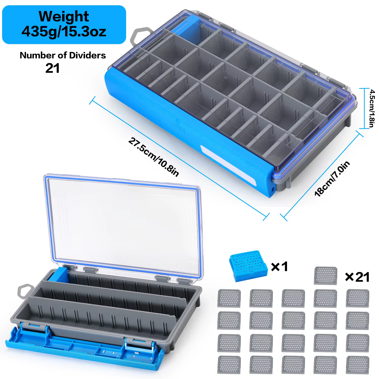 Caja de Pesca Sougayilang Impermeable – Divisores 360° y Módulo Desecante - imagen 2