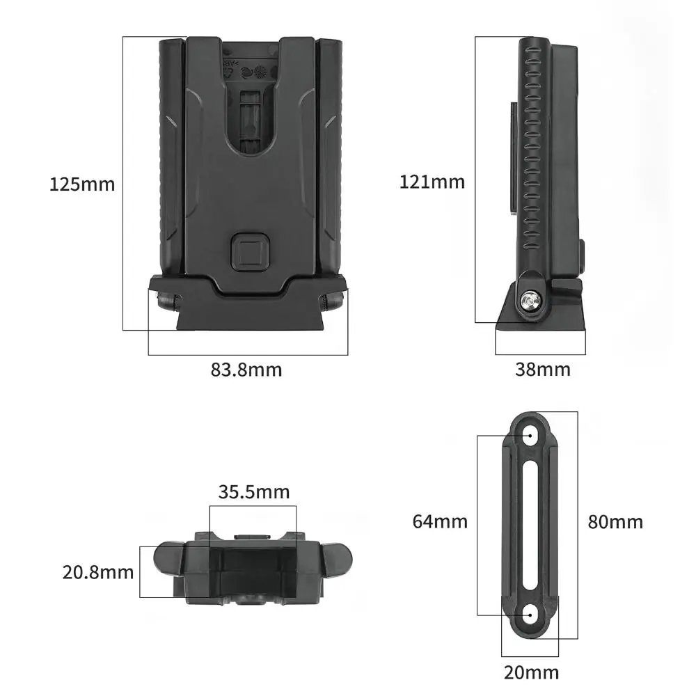 Soporte plegable para bicicleta instalado