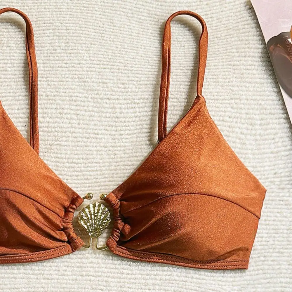 Bikini push up de cintura alta con efecto moldeador para playa - imagen 2