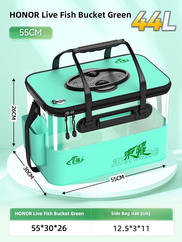 NUNATAK Cubo plegable para pesca viva reforzado, engrosado y visible - imagen 5
