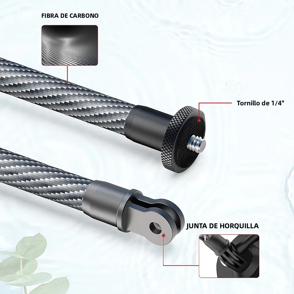 Soporte para cámara Insta360 con varilla de extensión de fibra de carbono - imagen 3