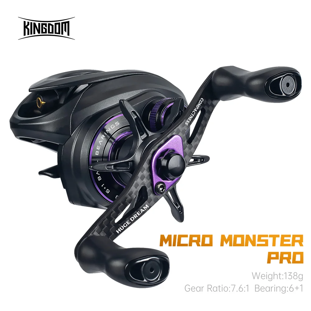 Kingdom Micro Pro Molinete Baitcast de Carbono Ultraligero - imagen 2