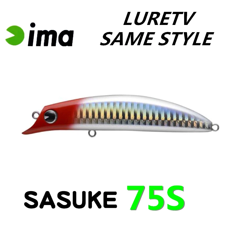 IMA Minotauro Sasuke 75S Señuelo Superficie Lubina Lanzamiento Lejano - imagen 5