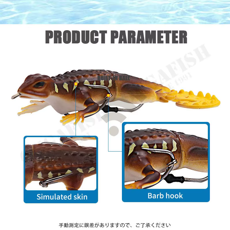 Gecko Softbait 13,5cm 21g – Señuelo de silicona con tres anzuelos - imagen 2