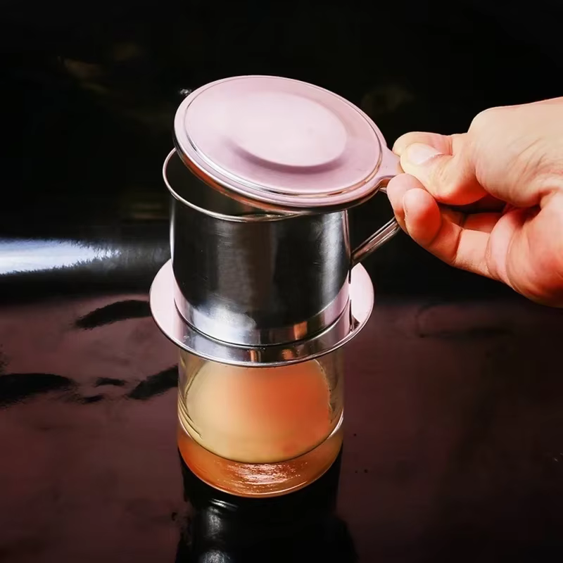 Cafetera vietnamita – goteo en acero inoxidable portátil y resistente - imagen 4