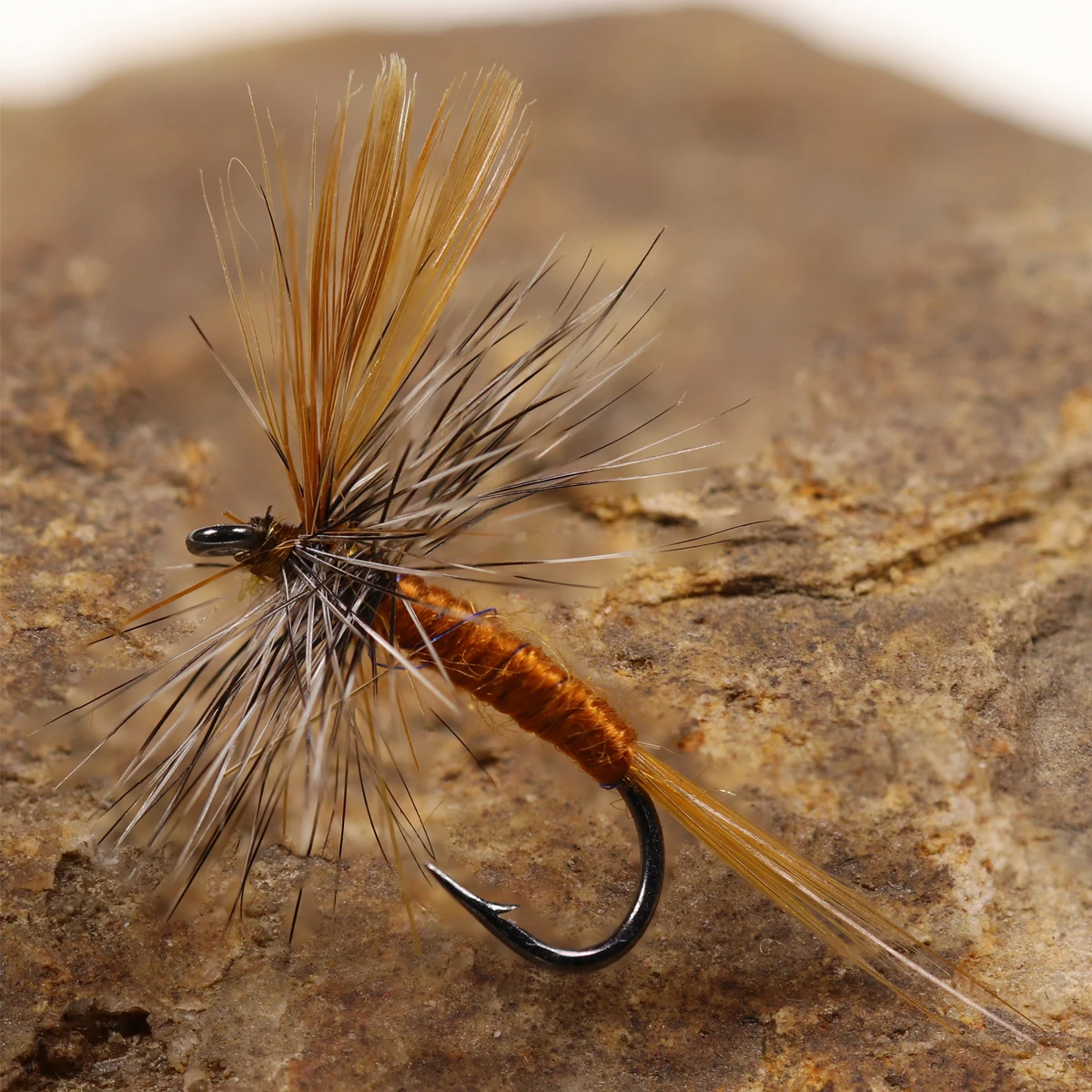 Vtwins Midge Adulto Mayfly Adams mosca seca marrón para trucha - imagen 5