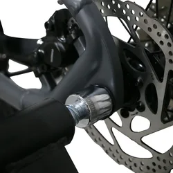 Eje pasante bicicleta de aluminio negro con llave, kit adaptador